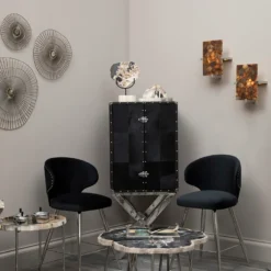 Mirano Medium Abstract Wall Art - Gold - 45x47cm -Homebase Furniture Store 14820992 4385057940550311