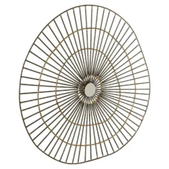 Mirano Medium Abstract Wall Art - Gold - 45x47cm -Homebase Furniture Store 14820992 6715057940525054