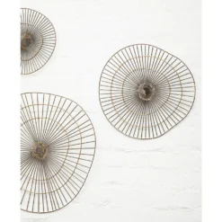 Mirano Medium Abstract Wall Art - Gold - 45x47cm -Homebase Furniture Store 14820992 8315057940594060