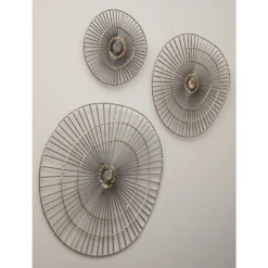 Mirano Small Abstract Wall Art - Gold - 29x31cm -Homebase Furniture Store 14820994 9305057938762902