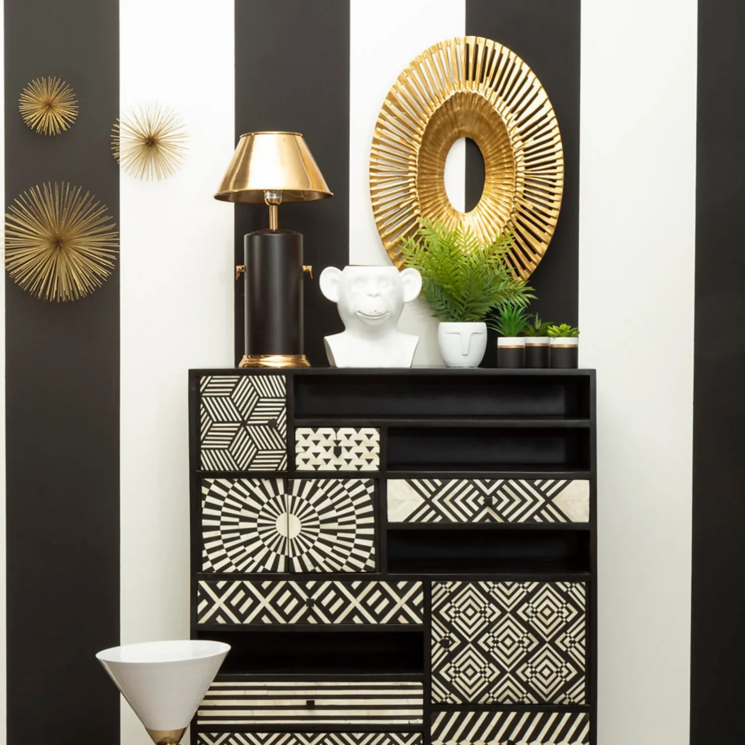 Mirano Set Of 3 Gold Starburst Wall Art 9 Mirano Set Of 3 Gold Starburst Wall Art - Image 9