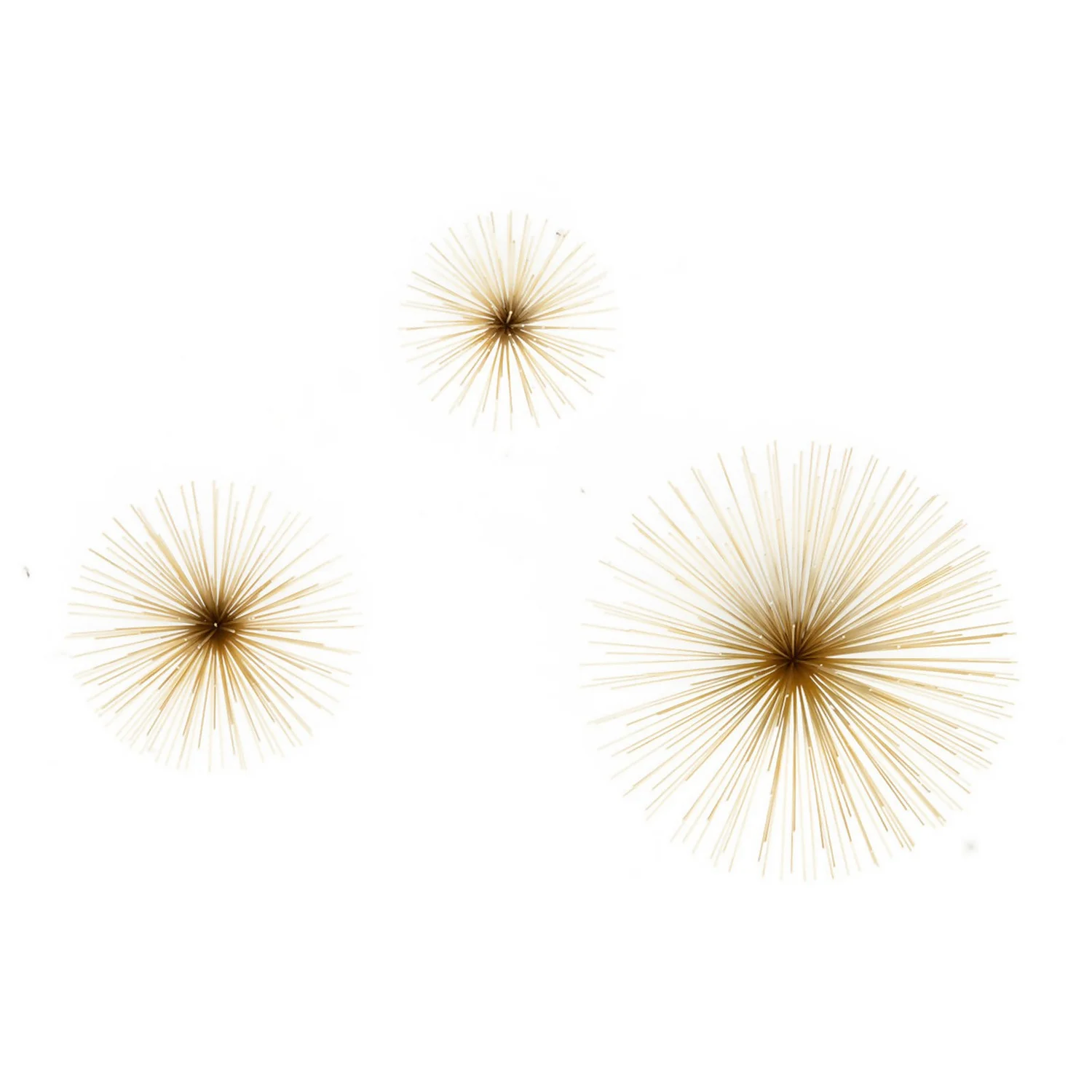 Mirano Set Of 3 Gold Starburst Wall Art 1 Mirano Set Of 3 Gold Starburst Wall Art