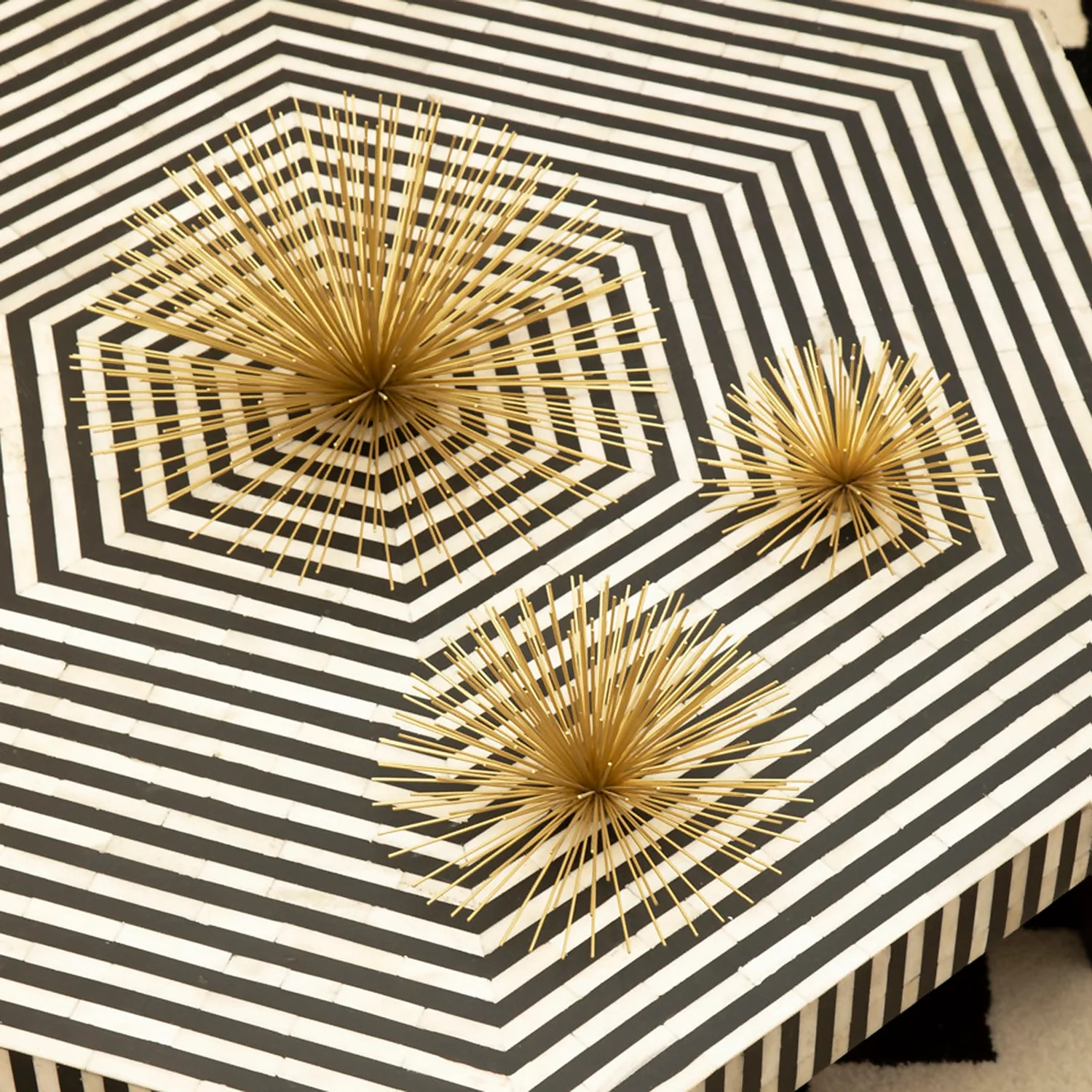 Mirano Set Of 3 Gold Starburst Wall Art 6 Mirano Set Of 3 Gold Starburst Wall Art - Image 6