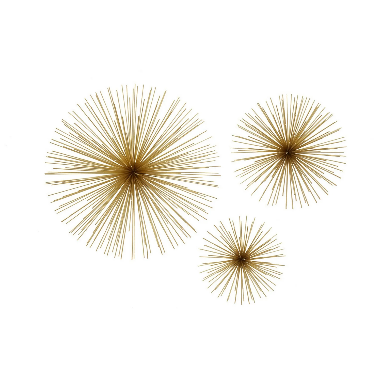 Mirano Set Of 3 Gold Starburst Wall Art 2 Mirano Set Of 3 Gold Starburst Wall Art - Image 2