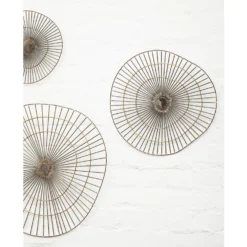 Mirano Large Abstract Wall Art - Gold - 59x61cm -Homebase Furniture Store 14820997 1445057940267024