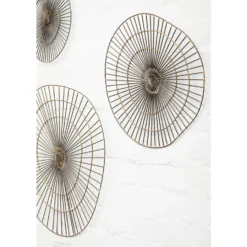 Mirano Large Abstract Wall Art - Gold - 59x61cm -Homebase Furniture Store 14820997 1695057940290031