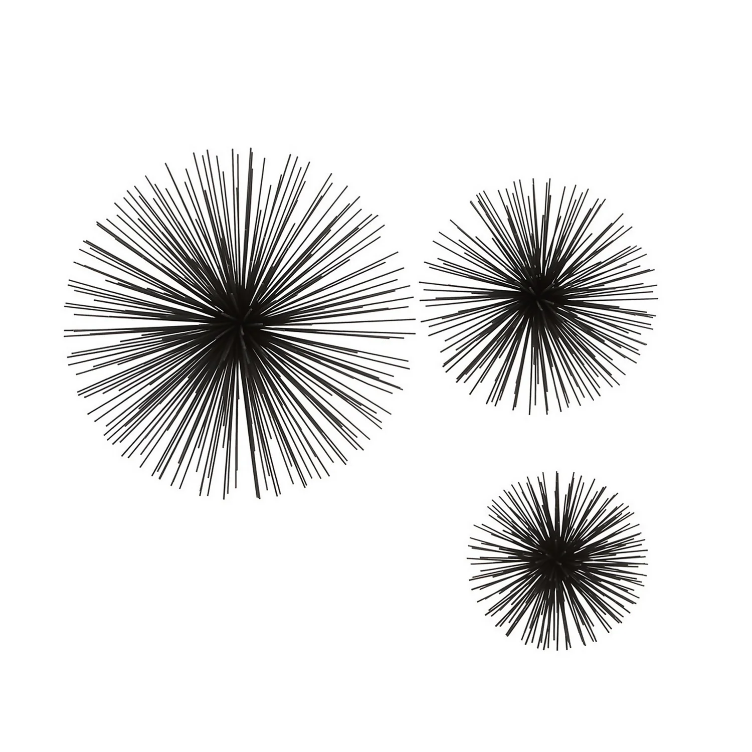 Mirano Set Of 3 Black Starburst Wall Art 1 Mirano Set Of 3 Black Starburst Wall Art