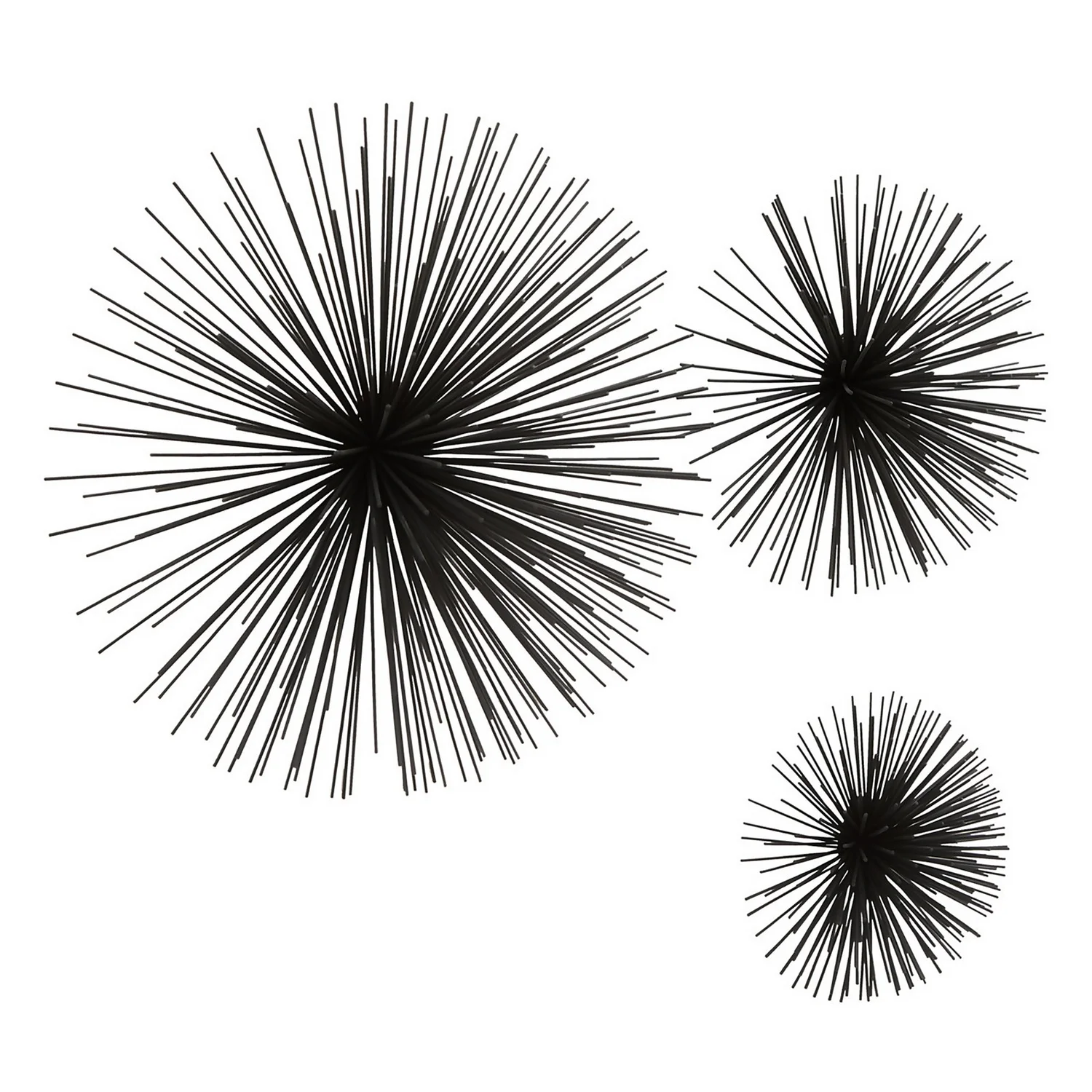 Mirano Set Of 3 Black Starburst Wall Art 2 Mirano Set Of 3 Black Starburst Wall Art - Image 2
