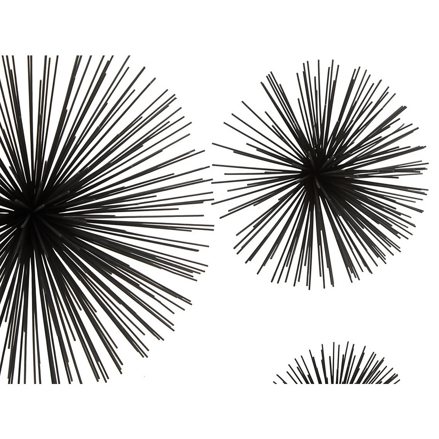 Mirano Set Of 3 Black Starburst Wall Art 4 Mirano Set Of 3 Black Starburst Wall Art - Image 4