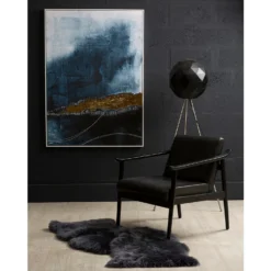 Astratto Wall Art Canvas - Blue & Gold - 103x143cm -Homebase Furniture Store 14821006 1255057940343053