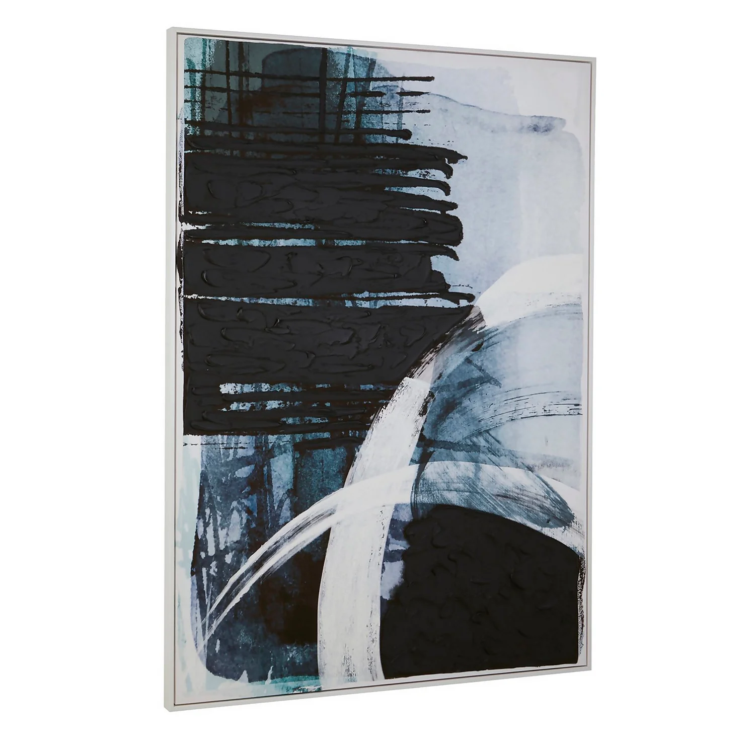 Astratto Wall Art Oil Painting - Blue & Black - 103x143cm 3 Astratto Wall Art Oil Painting - Blue & Black - 103x143cm - Image 3