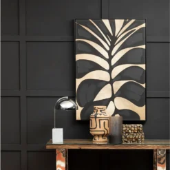 Astratto Canvas Wall Art Oil Painting - Black & Gold - 82.6x122.6cm -Homebase Furniture Store 14821014 2875058393406536