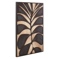 Astratto Canvas Wall Art Oil Painting - Black & Gold - 82.6x122.6cm -Homebase Furniture Store 14821014 4305058393384375