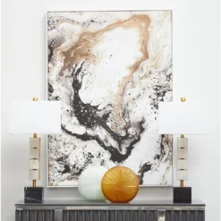 Astratto Classic Abstract Wall Art - Natural - 103x143cm -Homebase Furniture Store 14821015 9785057938411731