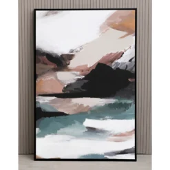 Astratto Modern Abstract Wall Art - Multicoloured - 83x123cm -Homebase Furniture Store 14821028 5095057937814911