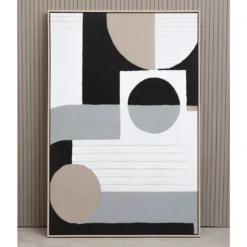 Astratto Abstract Geometric Wall Art - Monochrome - 83x123cm 12 Astratto Abstract Geometric Wall Art - Monochrome - 83x123cm -Homebase Furniture Store 14821029 3235057939687688