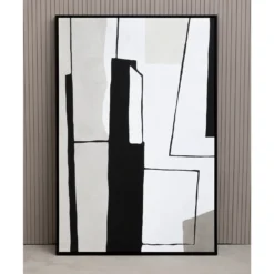 Astratto Abstract Wall Art - Monochrome - 83x123cm 10 Astratto Abstract Wall Art - Monochrome - 83x123cm -Homebase Furniture Store 14821032 1575057936790471