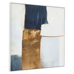 Astratto Wall Art - Blue & Gold - 103x103cm 11 Astratto Wall Art - Blue & Gold - 103x103cm -Homebase Furniture Store 14821052 1235058393946125