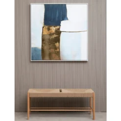 Astratto Wall Art - Blue & Gold - 103x103cm 12 Astratto Wall Art - Blue & Gold - 103x103cm -Homebase Furniture Store 14821052 1745058394053492