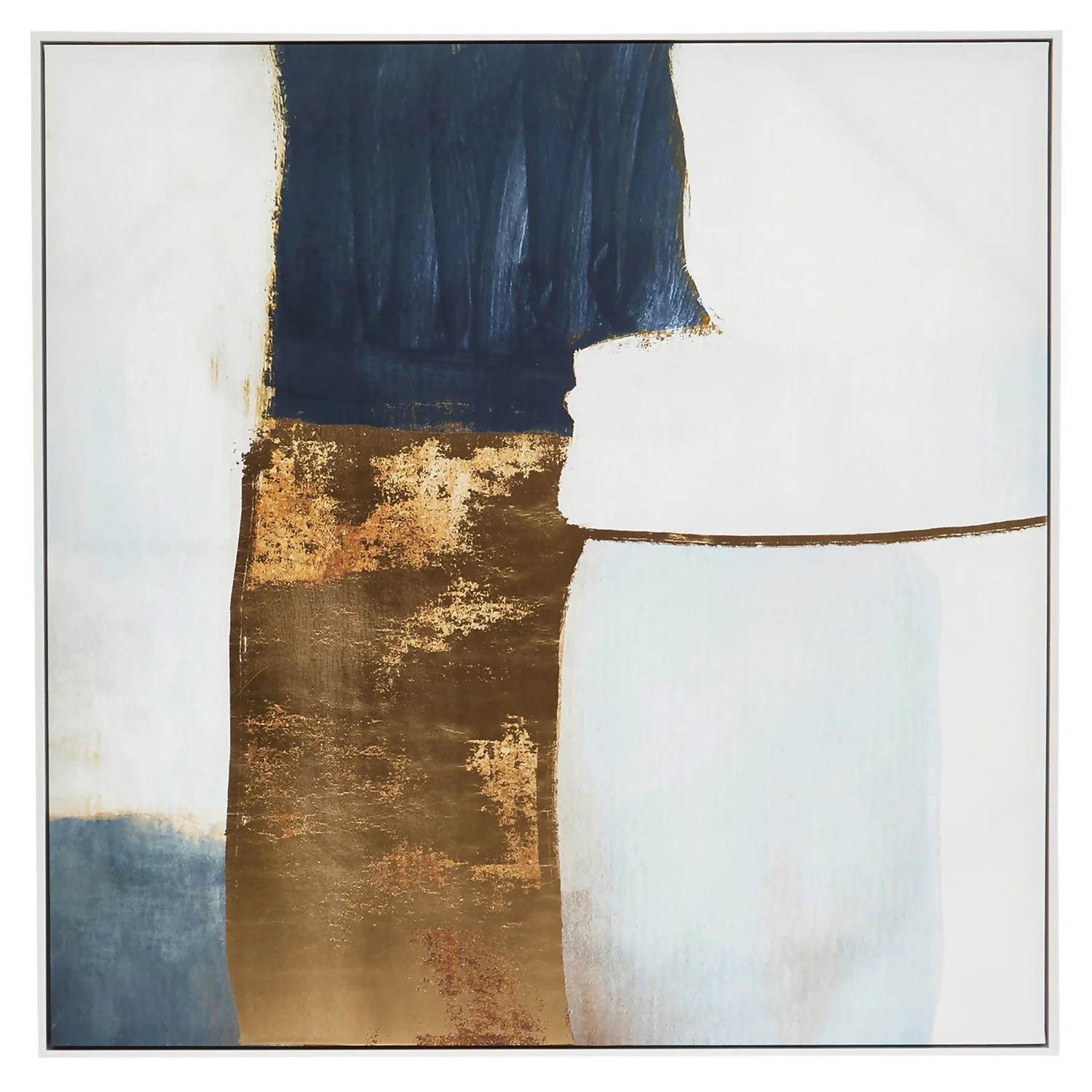 Astratto Wall Art - Blue & Gold - 103x103cm 1 Astratto Wall Art - Blue & Gold - 103x103cm