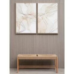 Astratto Set Of 2 Scribble Design Wall Art - Natural - 63x93cm -Homebase Furniture Store 14821054 1105057938505556