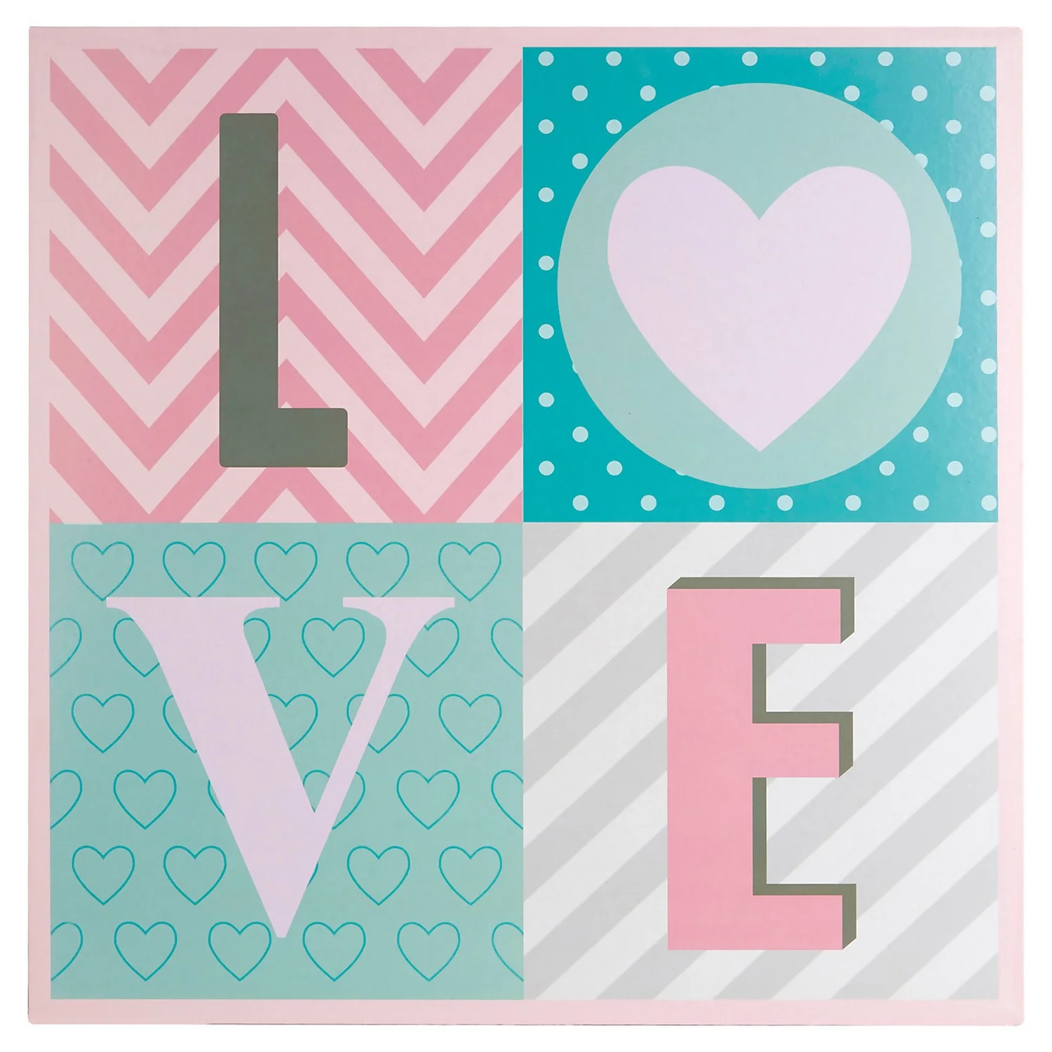 Kids Love Wall Plaque - 40x40cm 1 Kids Love Wall Plaque - 40x40cm